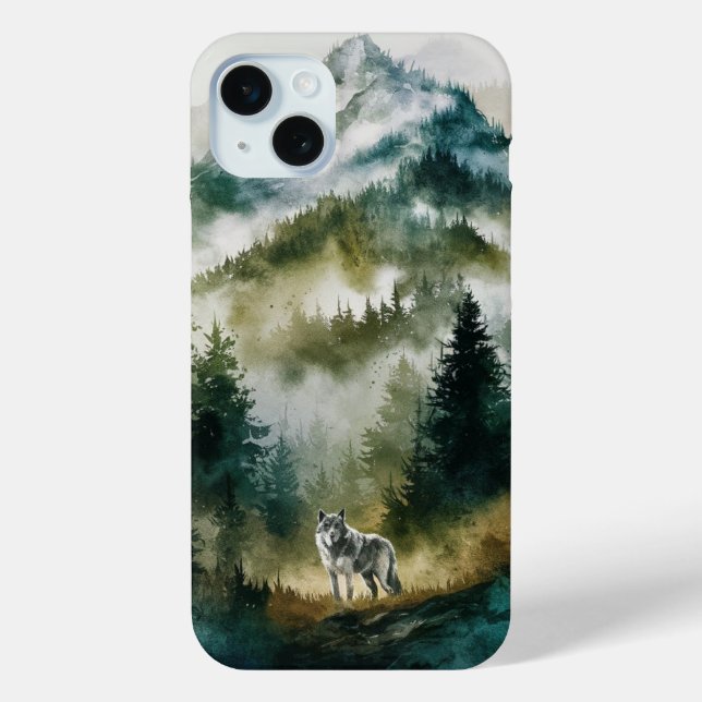 Funda De Case-Mate Para iPhone Lobo En El Bosque (Reverso )