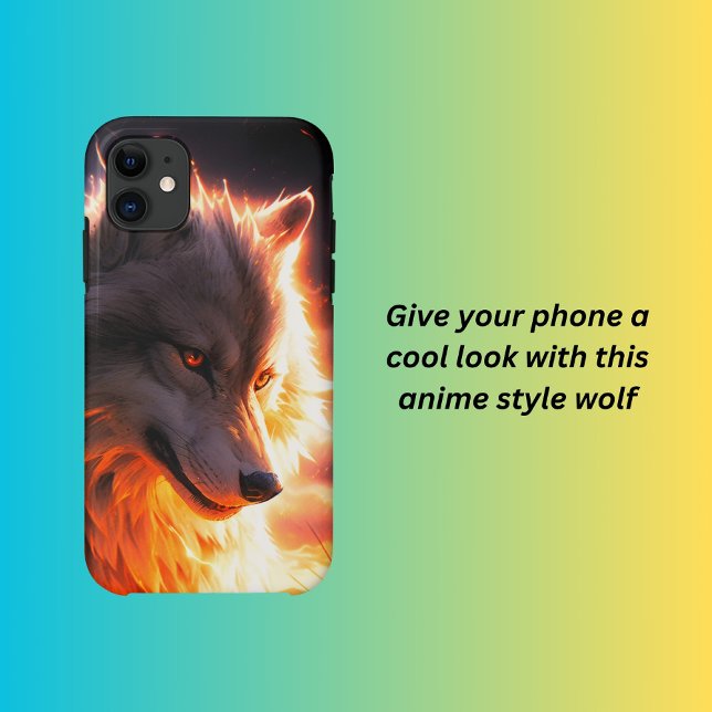 Funda De Case-Mate Para iPhone Lobo estilo anime (Subido por el creador)