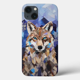 Funda Para iPhone 13 Lobo Geométrico Montaña