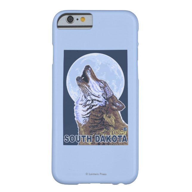 Funda De Case-Mate Para iPhone Lobo gris HowlingSouth Dakota (Reverso)