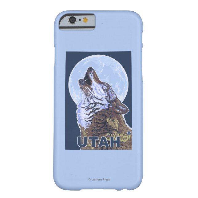 Funda De Case-Mate Para iPhone Lobo gris HowlingUtah (Reverso)