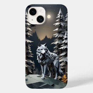 Funda Para iPhone 14 De Case-Mate Lobo Gris Origami