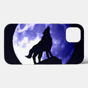 title_seo2 Lobo Lobo Silhouette & Fullmoon Blue Night