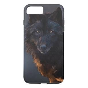 Funda Para iPhone 8 Plus/7 Plus Lobo negro