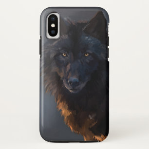 Funda Para iPhone XS Lobo negro