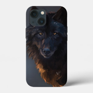 Funda Para iPhone 13 Mini Lobo negro
