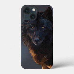 Funda Para iPhone 13 Mini Lobo negro