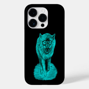 Funda Para iPhone 14 Pro De Case-Mate Lobo negro enojado en la noche