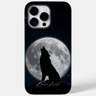 Funda Para iPhone 14 Pro Max De Case-Mate Lobo Negro Negro Minimalista Moderno Y Blanco