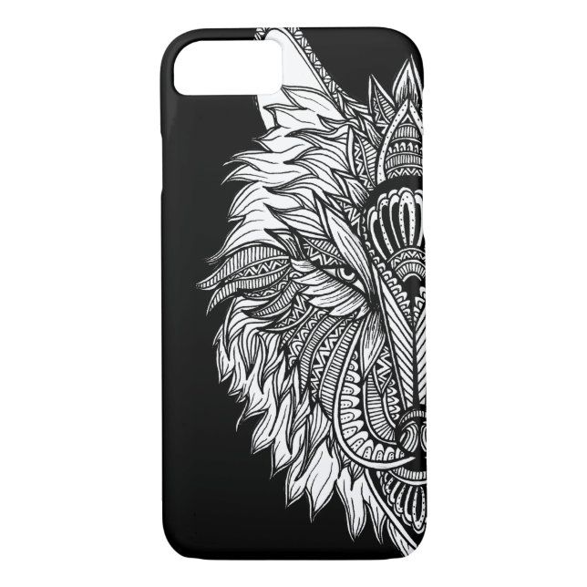 Funda De Case-Mate Para iPhone Lobo solitario (Reverso)