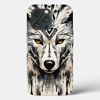 Funda Para iPhone 13 Pro Lobo tribal