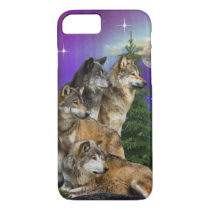 Funda Para iPhone 8/7 lobo y luna