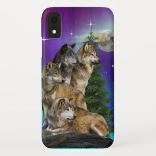 Funda Para iPhone XR Lobo y Luna