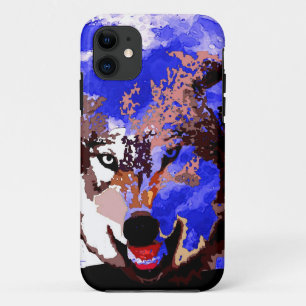 Funda Para iPhone 11 Lobo y luna llena