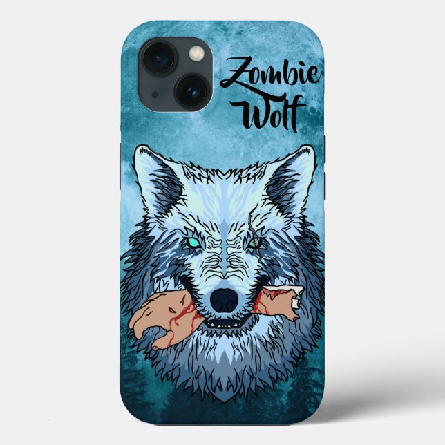 Funda De Case-Mate Para iPhone Lobo Zombie (Reverso )