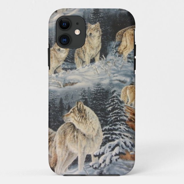 Funda De Case-Mate Para iPhone Lobos de invierno (Reverso)