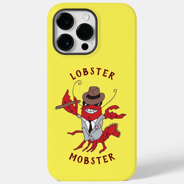Funda De Case-Mate Para iPhone Lobster Mobster 🦞 Funny Personalizado Gangster (Reverso )