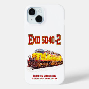 Funda Para iPhone 15 Locomotora diesel de Vintage EMD SD40-2