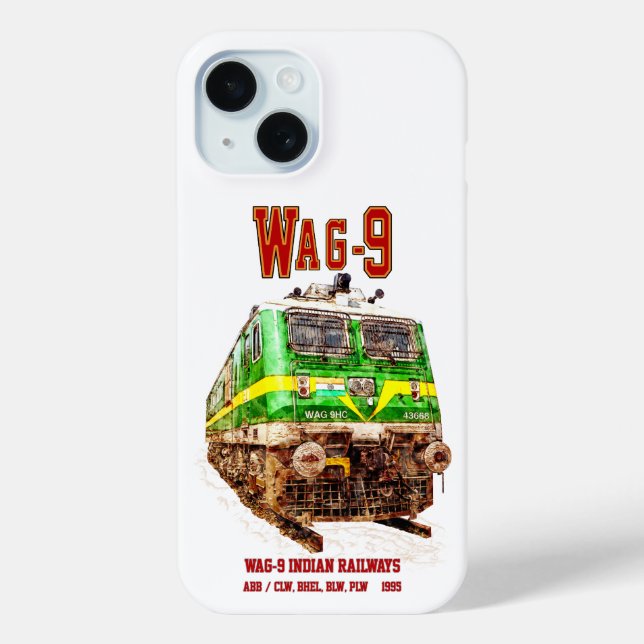Funda De Case-Mate Para iPhone Locomotora WAG-9. Ferrocarril de la India (Reverso )