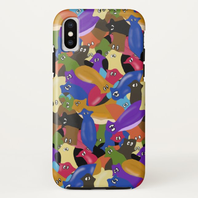 Funda De Case-Mate Para iPhone Locuos Worms Planarios de Ojos Cruzados (Reverso)