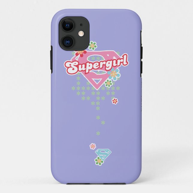 Funda De Case-Mate Para iPhone Locura de las flores de superchica (Reverso)