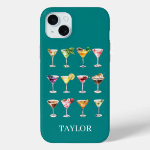 Funda Para iPhone 15 Mini Locura de Martini Monogramado