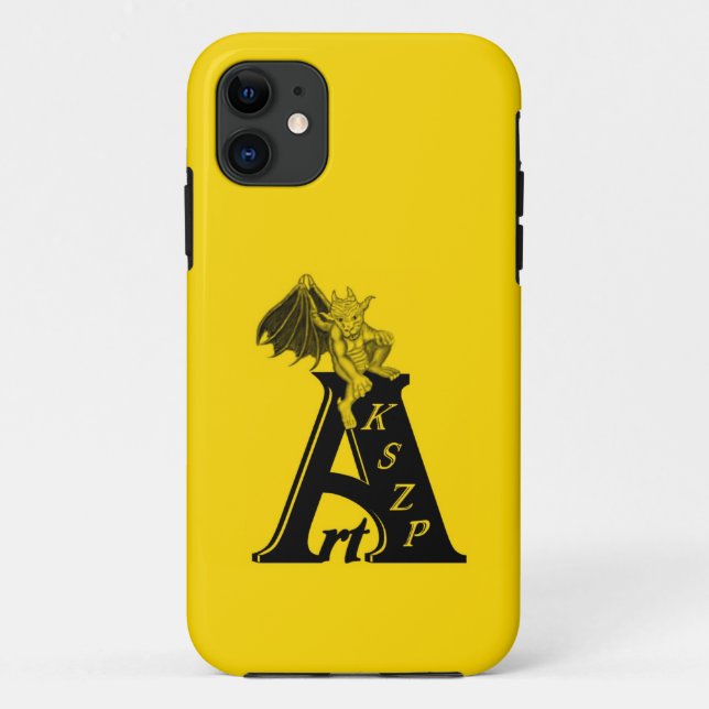 Funda De Case-Mate Para iPhone Logo de ArtKSZP diseño amarillo negro (Reverso)