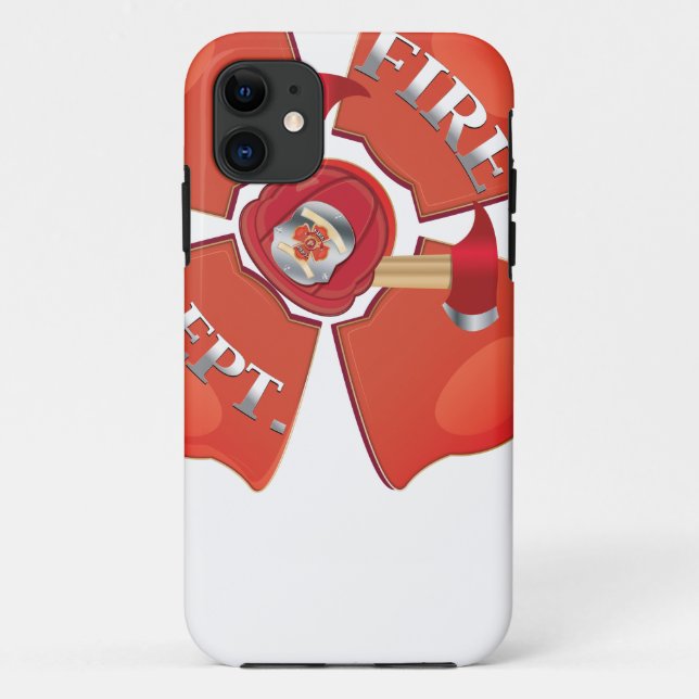 Funda De Case-Mate Para iPhone Logo De Fire Dept (Reverso)