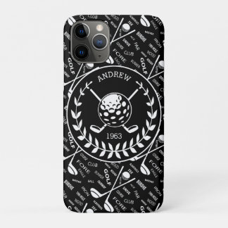 Funda Para iPhone 11 Pro Logo de golf elegante personalizado