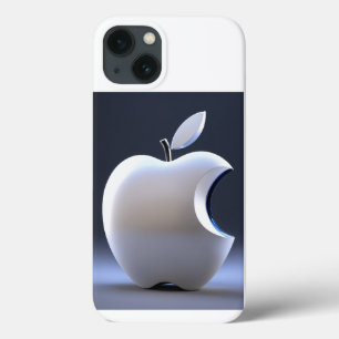 Funda Para iPhone 13 Logo de la empresa Apple con fondo negro