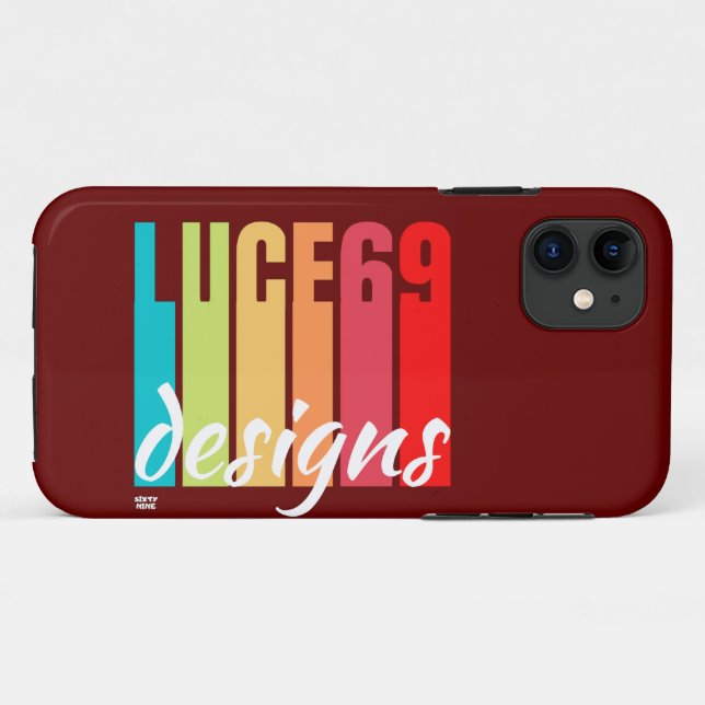 Funda De Case-Mate Para iPhone Logo de "LUCE69 DESIGNS" (Reverso (horizontal))