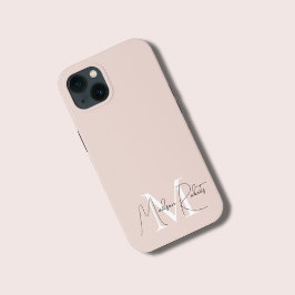 Funda Para iPhone 13 Logo de nombre de guión monocasco moderno color ro