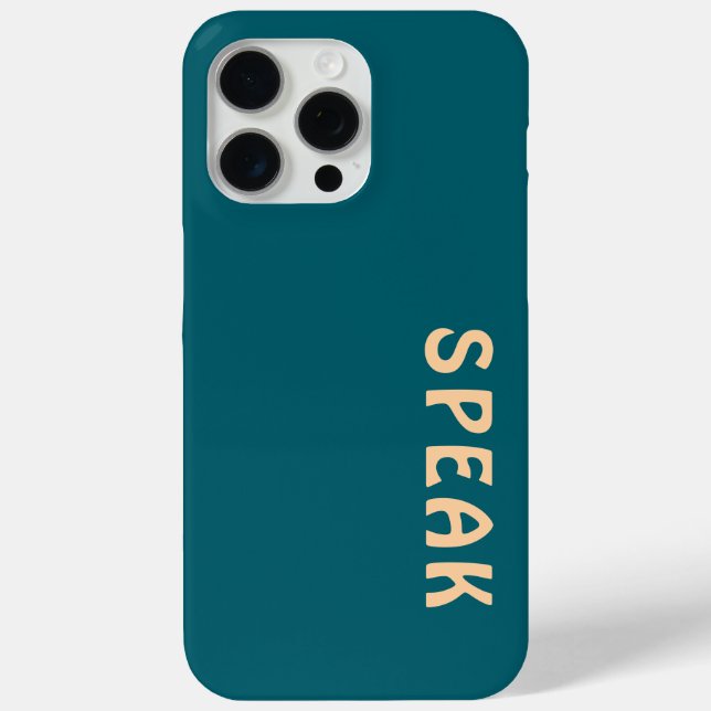 Funda De Case-Mate Para iPhone Logo de SPEAK (Reverso )