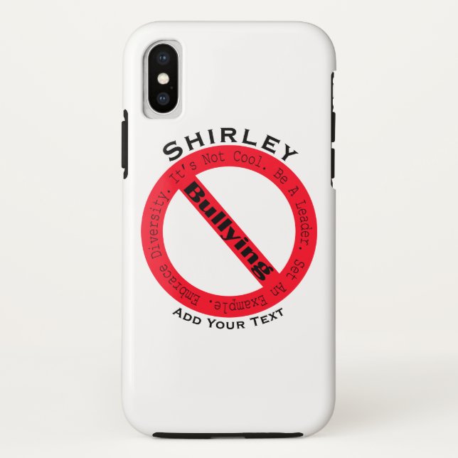 Funda De Case-Mate Para iPhone Logo de Stop Bullying de Shirley Taylor (Reverso)