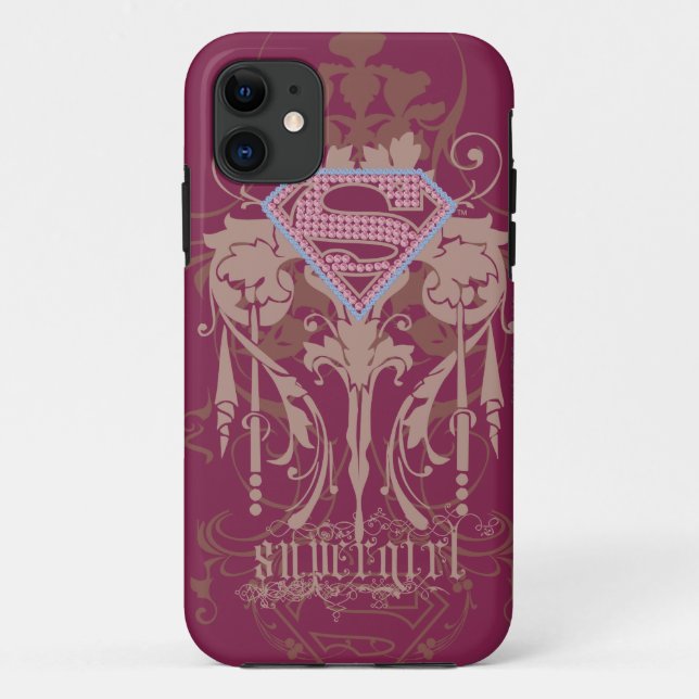 Funda De Case-Mate Para iPhone Logo de Supergirl Jewel (Reverso)