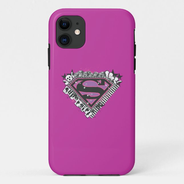 Funda De Case-Mate Para iPhone Logo de Supergirl Pins (Reverso)