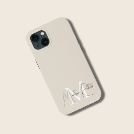 Funda Para iPhone 13 Logo del nombre del guión del monograma moderno be