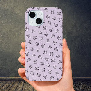 Funda Para iPhone 15 Logo del patrón profesional de marca morado modern