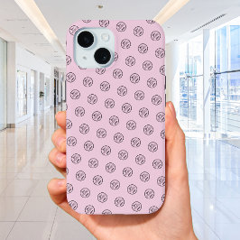 Funda Para iPhone 15 Logo del patrón profesional de marca rosa moderno