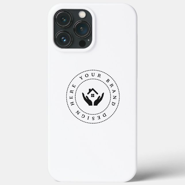 Funda De Case-Mate Para iPhone Logo editable estilo moderno (Reverso )