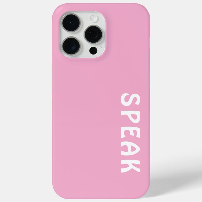 Funda De Case-Mate Para iPhone Logo SPEAK Pink suave (Reverso )