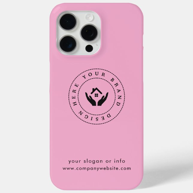 Funda De Case-Mate Para iPhone Logo y texto moderados estilo moderno (Reverso )