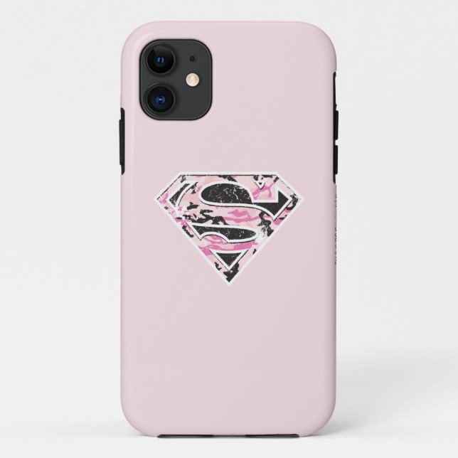 Funda De Case-Mate Para iPhone Logotipo de camuflaje superchica (Reverso)