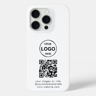 Funda Para iPhone 15 Pro Logotipo de código Qr Minimalista simple