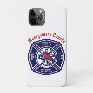 Funda Para iPhone 11 Pro Logotipo de distintivo para bomberos azules person