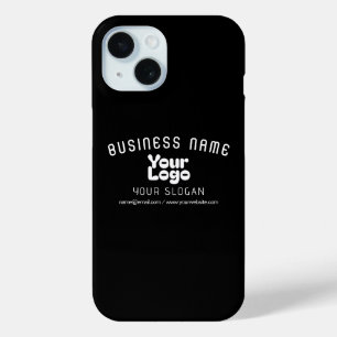 Funda Para iPhone 15 Logotipo de envío Retro-Moderno en blanco y negro