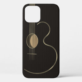 Funda Para iPhone 12 Pro Logotipo de guitarra acústica