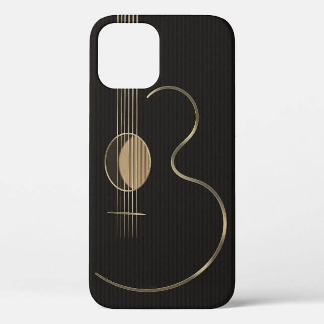 Funda De Case-Mate Para iPhone Logotipo de guitarra acústica (Reverso )