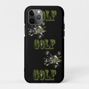 Funda Para iPhone 11 Pro logotipo de imagen de golf dimensional verde,