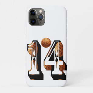 Funda Para iPhone 11 Pro Logotipo de imagen de jugadores de baloncesto núme